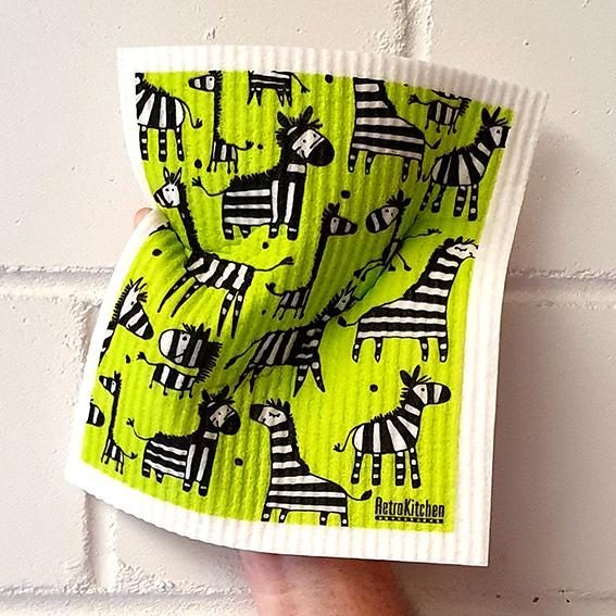 Retro Kitchen Biodegradable Dish Cloth